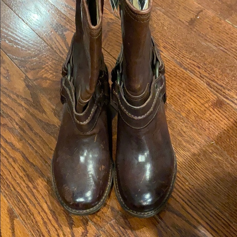 Frye Boots, Calf Height, Dark Brown, Women Size 8